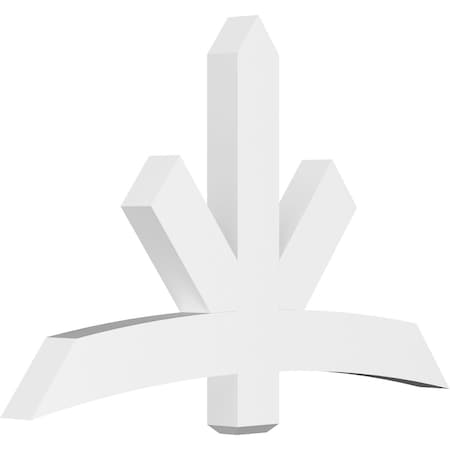 Ekena Millwork Alberta Architectural Grade PVC Gable Bracket, 60"W x 37 1/2"H x 4"D x 6"F, 15/12 Pitch GBP060X38X0406ALB00